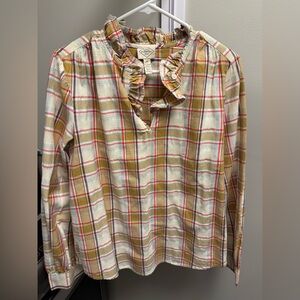 NWT St. John’s Bay Multicolor Plaid Shirt